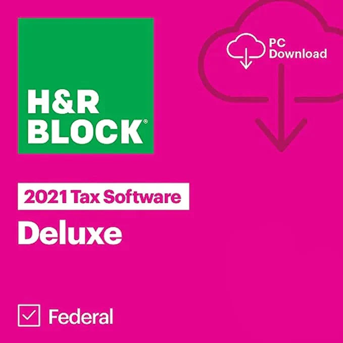 ✅H&R Block Tax Software Deluxe 2021 ✅with 3% Refund Bonus Offer✅MAC & WIN✅